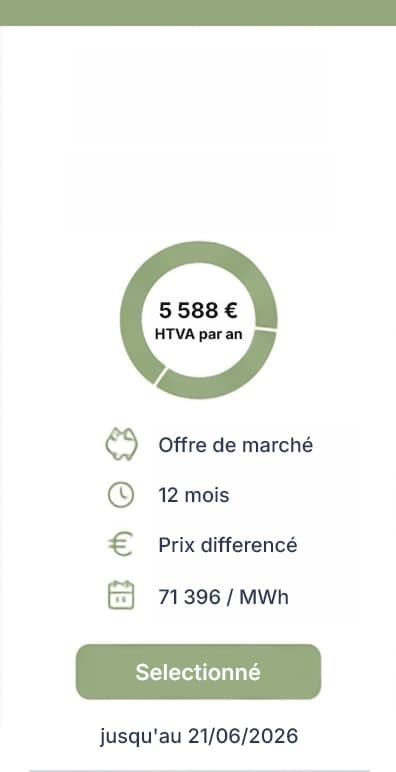 Carte vertical OPTEAM+ ÉNERGIE — 5588€ HTVA par an